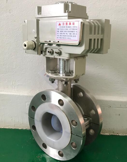 D941F46电动衬氟法兰蝶阀
